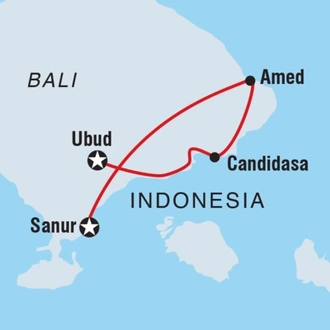tourhub | Intrepid Travel | Bali Family Holiday with Teenagers | Tour Map