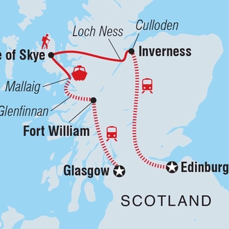 tourhub | Intrepid Travel | Highlights of Scotland | Tour Map
