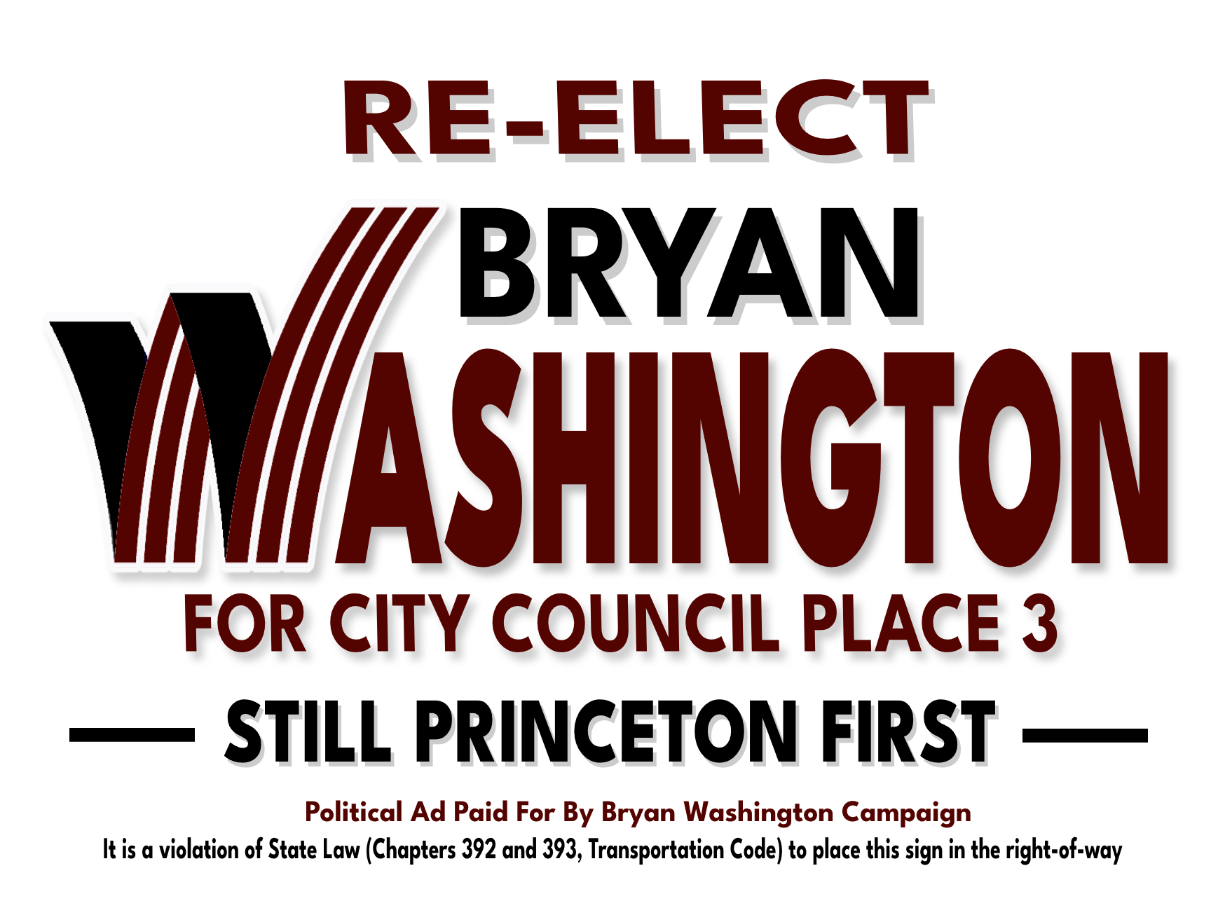 Bryan Washington For Princeton City Council logo