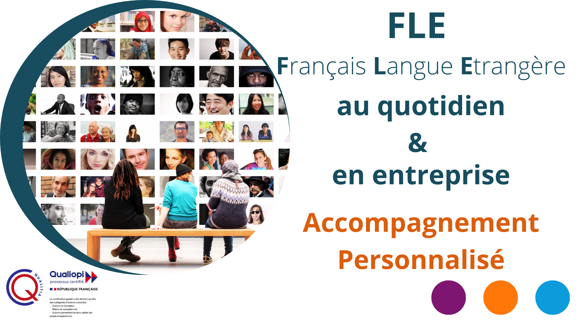 Représentation de la formation : FLE - Français Langue Etrangère & Interculturalité - initiation - plusieurs modules / accompagnement individuel