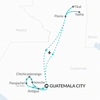 tourhub | Bamba Travel | Real Guatemalan Group Experience 8D/7N | Tour Map