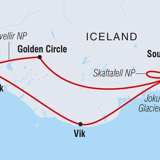 tourhub | Intrepid Travel | Six Days in Iceland | Tour Map
