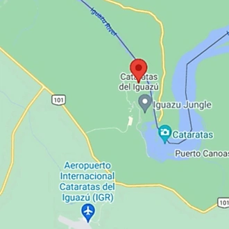 tourhub | Private Tours | Iguazu Falls Discovering Their Incredible Waterfalls 02 Days & 01 Night | Tour Map