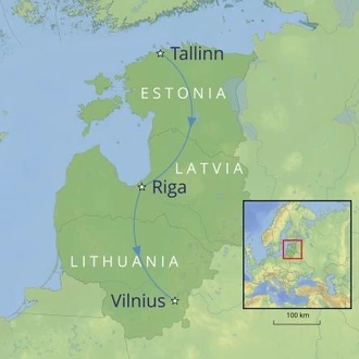 tourhub | Cox & Kings | Journey through the Baltic States | Tour Map