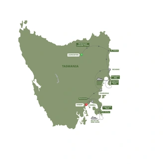 tourhub | Trafalgar | Tassie Getaway | Tour Map