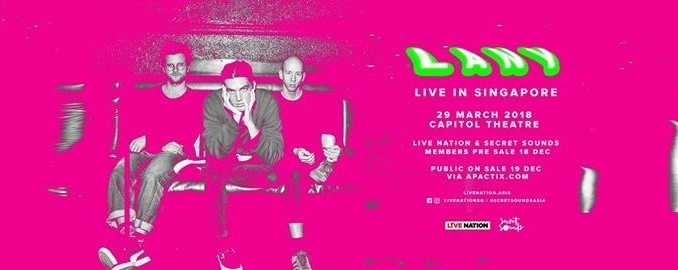 LANY Live in Singapore 2018