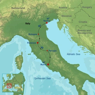 tourhub | Indus Travels | Iconic Northern Italy | Tour Map