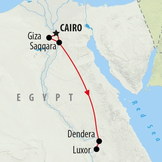 tourhub | On The Go Tours | Cairo to Luxor Explorer - 6 days | Tour Map