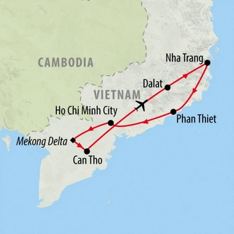 tourhub | On The Go Tours | Highlights of South Vietnam - 11 days | Tour Map