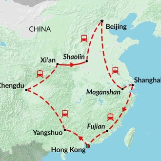 tourhub | Encounters Travel | China on a Shoestring tour | Tour Map