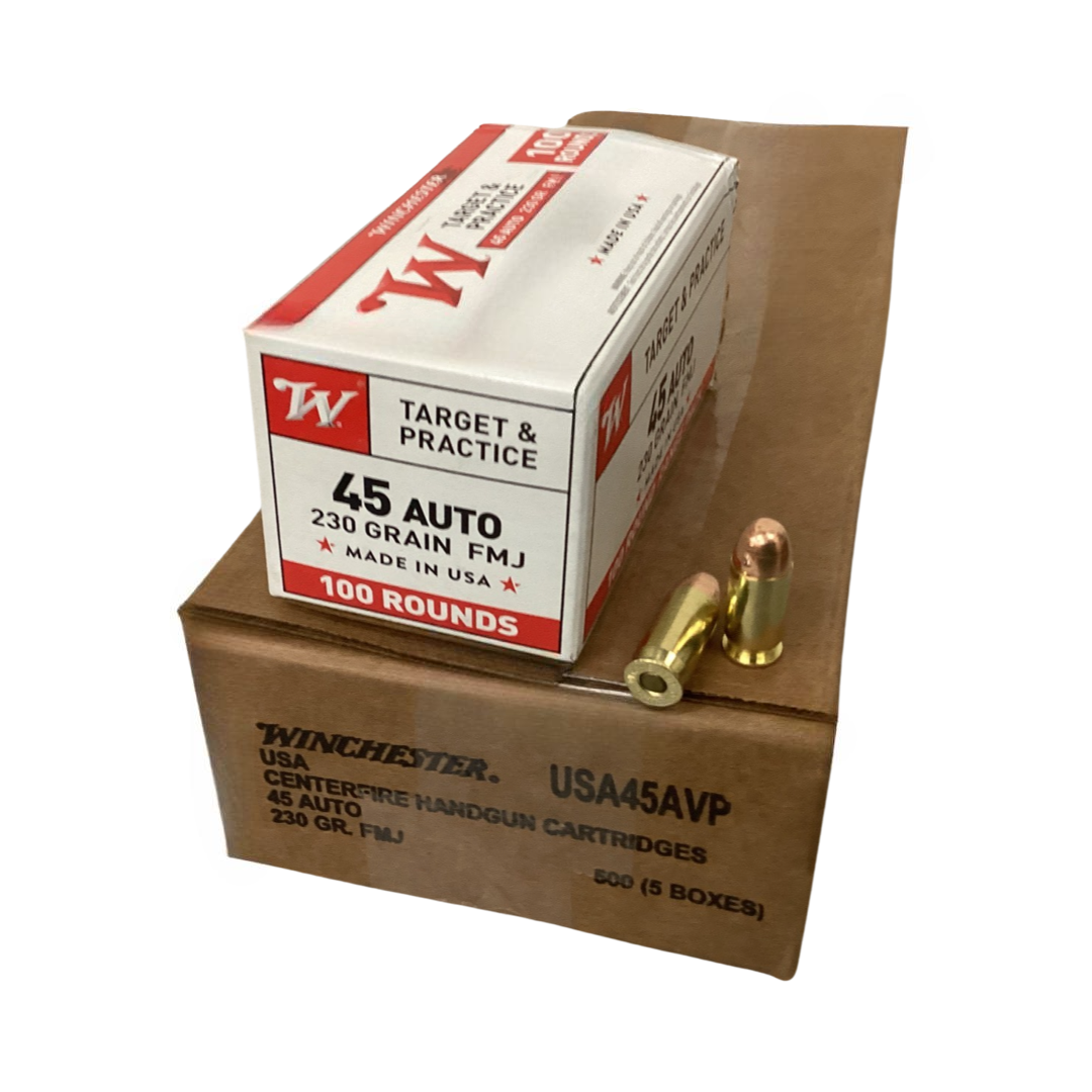 45 ACP - Winchester 230 Grain Full Metal Jacket - 500 Round Case ...