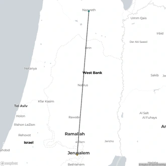 tourhub | Consolidated Tour Operators | Sabores de Israel Español | Tour Map