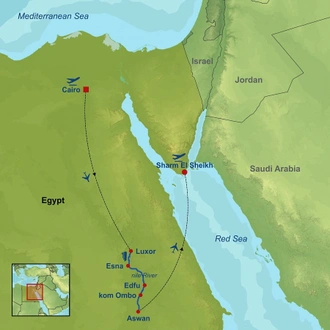 tourhub | Indus Travels | Best of Egypt | Tour Map
