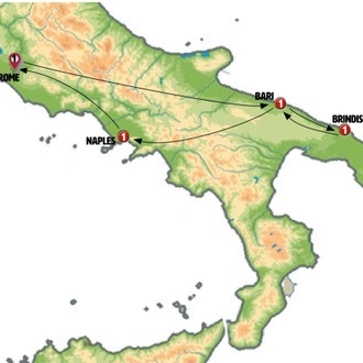 tourhub | Europamundo | Beautiful Puglia | Tour Map