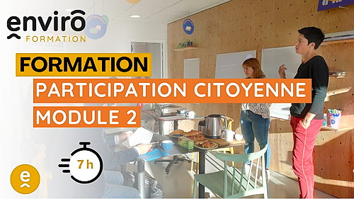 Représentation de la formation : Participation citoyenne - Module 2 : animer un atelier participatif