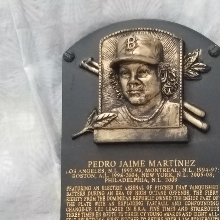 Pedro Martinez Commemorative Hall of Fame Jersey and Plaque - CharityStars