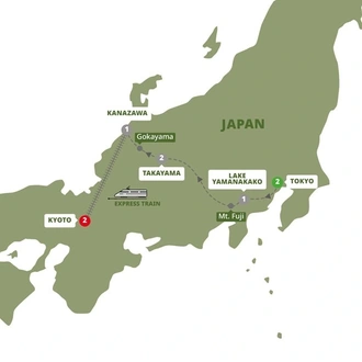 tourhub | Trafalgar | Splendours of Japan - Celebrate Takayama Festival | Tour Map