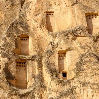 Carved Rooms in Zelve Valley, Cappadocia, Turkey