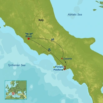 tourhub | Indus Travels | Splendid Southern Italy | Tour Map