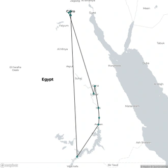 tourhub | Your Egypt Tours | Private 10-Day Signature of Egypt & the Nile 2025/2026 | Tour Map