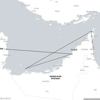 tourhub | Celestyal Cruises | Desert Days & Abu Dhabi Grand Prix | Tour Map