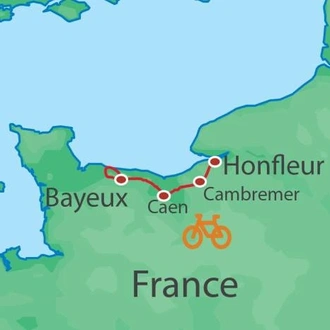 tourhub | UTracks | Cycle Normandy | Tour Map