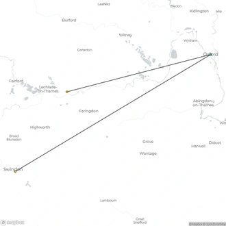 tourhub | Travel Editions | William Morris and the Pre-Raphaelites Tour | Tour Map