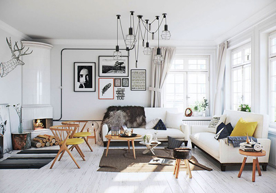 desain apartemen studio ala scandinavian