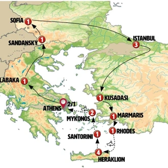 tourhub | Europamundo | Great Southeast Europe | Tour Map