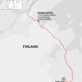 tourhub | Explore! | Finnish Lapland Winter Adventure | Tour Map