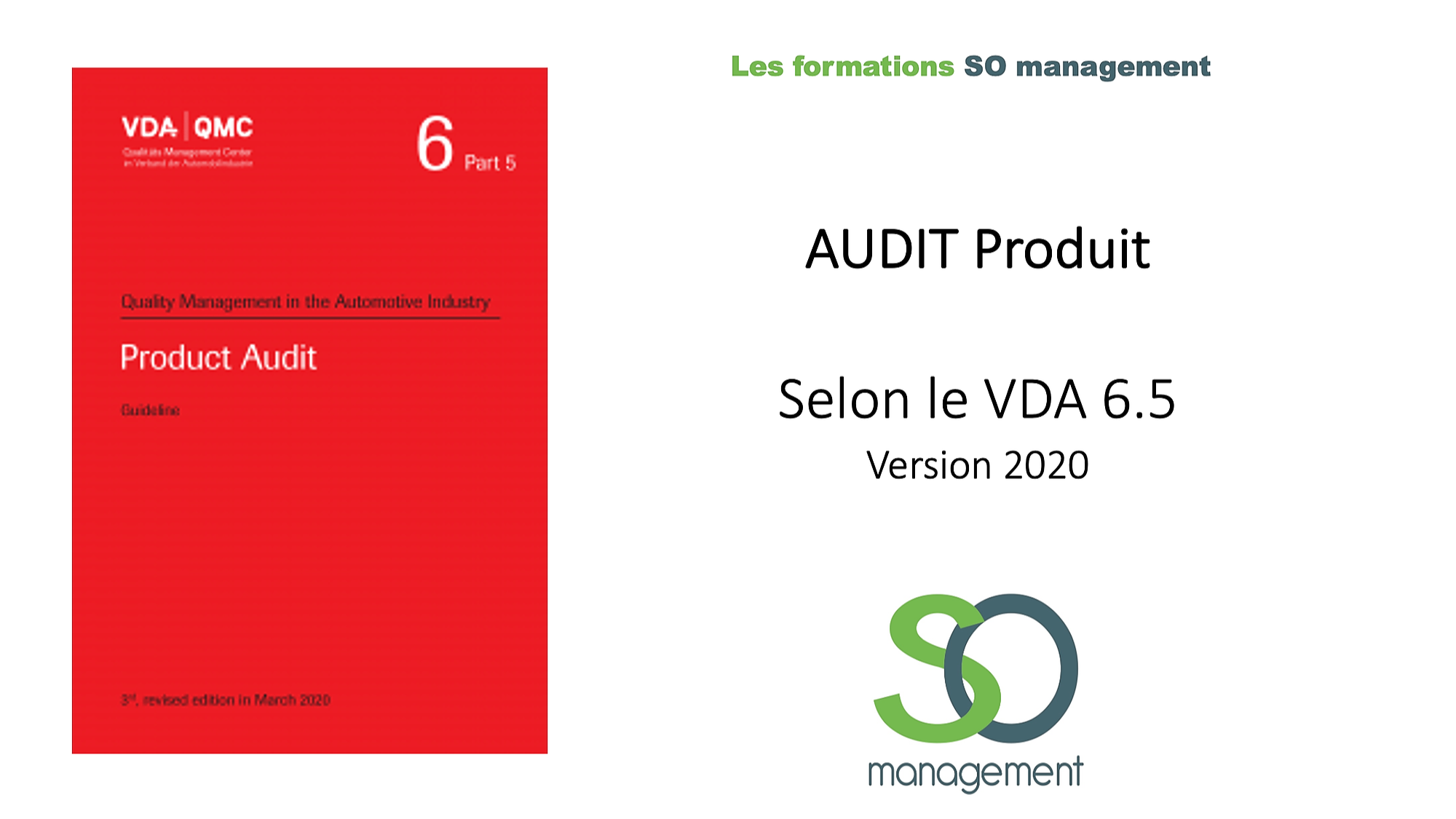 Représentation de la formation : AUDITEUR PRODUIT SELON LE VDA 6.5:2020