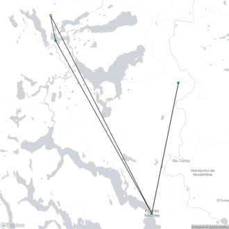 tourhub | Unu Raymi Tour Operator & Lodges | Trek Patagonia: Lago Grey & Lago Nordenskjold - 3 Days | Tour Map