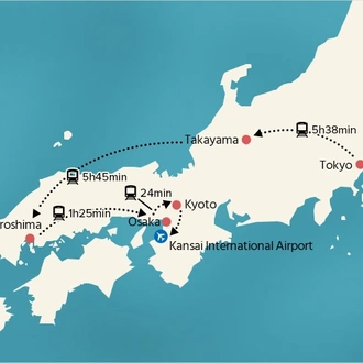 tourhub | Tweet World Travel | Japan Family tour | Tour Map