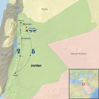 tourhub | Indus Travels | Jordan Lawrence | Tour Map