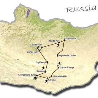tourhub | Tour Mongolia | Treasures of Mongolia | Tour Map