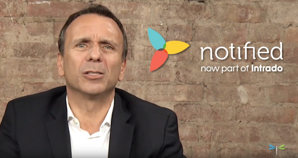 Intrado Digital Media President Ben Chodor introduces the Notified platform, launching in North America in 2020.