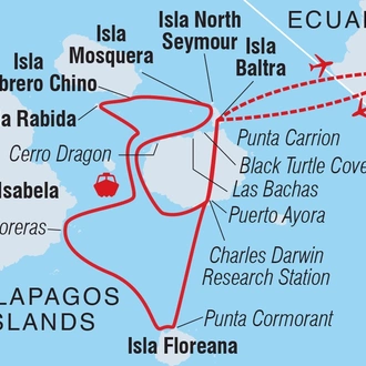 tourhub | Intrepid Travel | Classic Galapagos: Central Southern Islands (Grand Queen Beatriz) | Tour Map