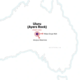 tourhub | G Adventures | Upgraded Uluru & Kata Tjuta Independent Adventure | Tour Map