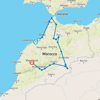 tourhub | Best Tours Morocco | Premium Morocco Highlights | Tour Map