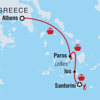 tourhub | Intrepid Travel | One Week in the Greek Islands | Tour Map