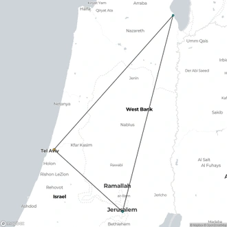 tourhub | Holiday Travel | Heritage of the Holy Land | Tour Map