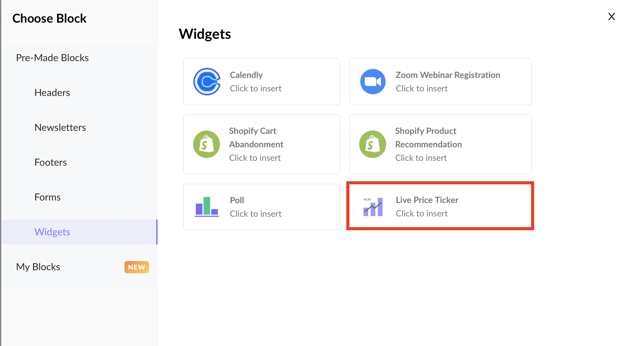 How to use Live Price Ticker in your Emails?