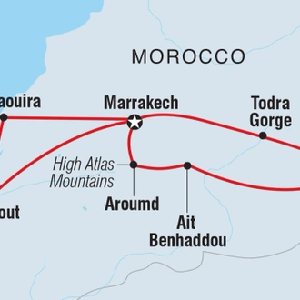 tourhub | Intrepid Travel | Real Morocco | Tour Map