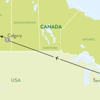 tourhub | Travelsphere | Grand Tour of Canada & the Rocky Mountaineer with Vancouver add-on | Tour Map