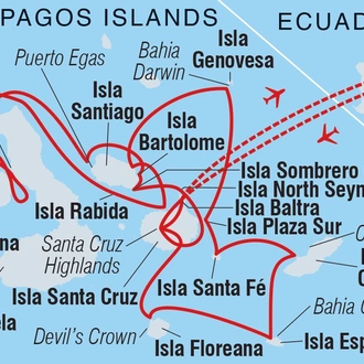 tourhub | Intrepid Travel | Absolute Galapagos (Grand Daphne) | Tour Map