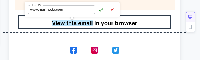 How to add "View in browser" link in your email template?