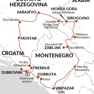 tourhub | Explore! | Journey Through the Balkans | Tour Map