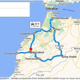 tourhub | Morocco Cultural Trips | Morocco Grand Tour | Tour Map