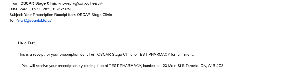 How do I send a Patient their Prescription Receipt?