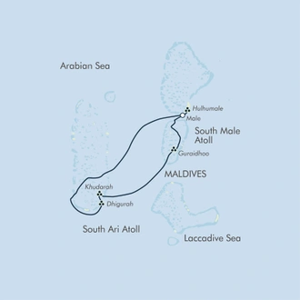 tourhub | Exodus | Marine Wildlife of the Maldives | Tour Map